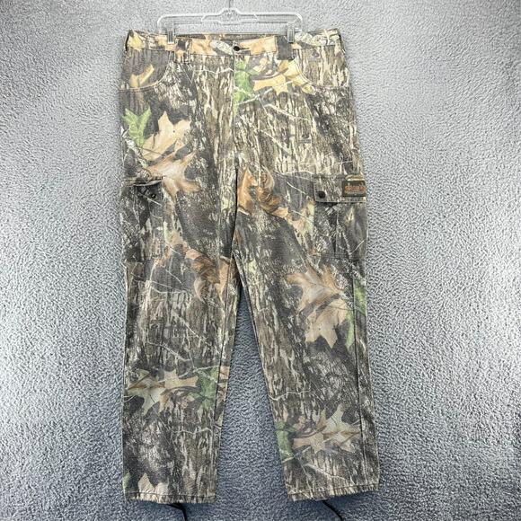 Vintage Camo Pants Men's XL Brown Cargo Mossy Oak Outdoor Scentlok Hunting Y2K - Picture 1 of 11